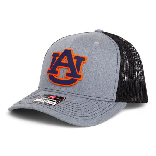 Auburn Tigers 3D Snapback Trucker Hat- Heather Grey/ Black