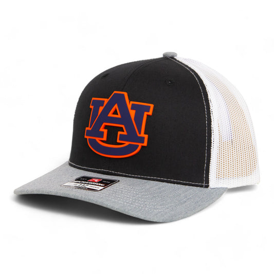 Auburn Tigers 3D Snapback Trucker Hat- Black/ White/ Heather Grey