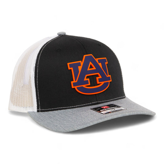 Auburn Tigers 3D Snapback Trucker Hat- Black/ White/ Heather Grey