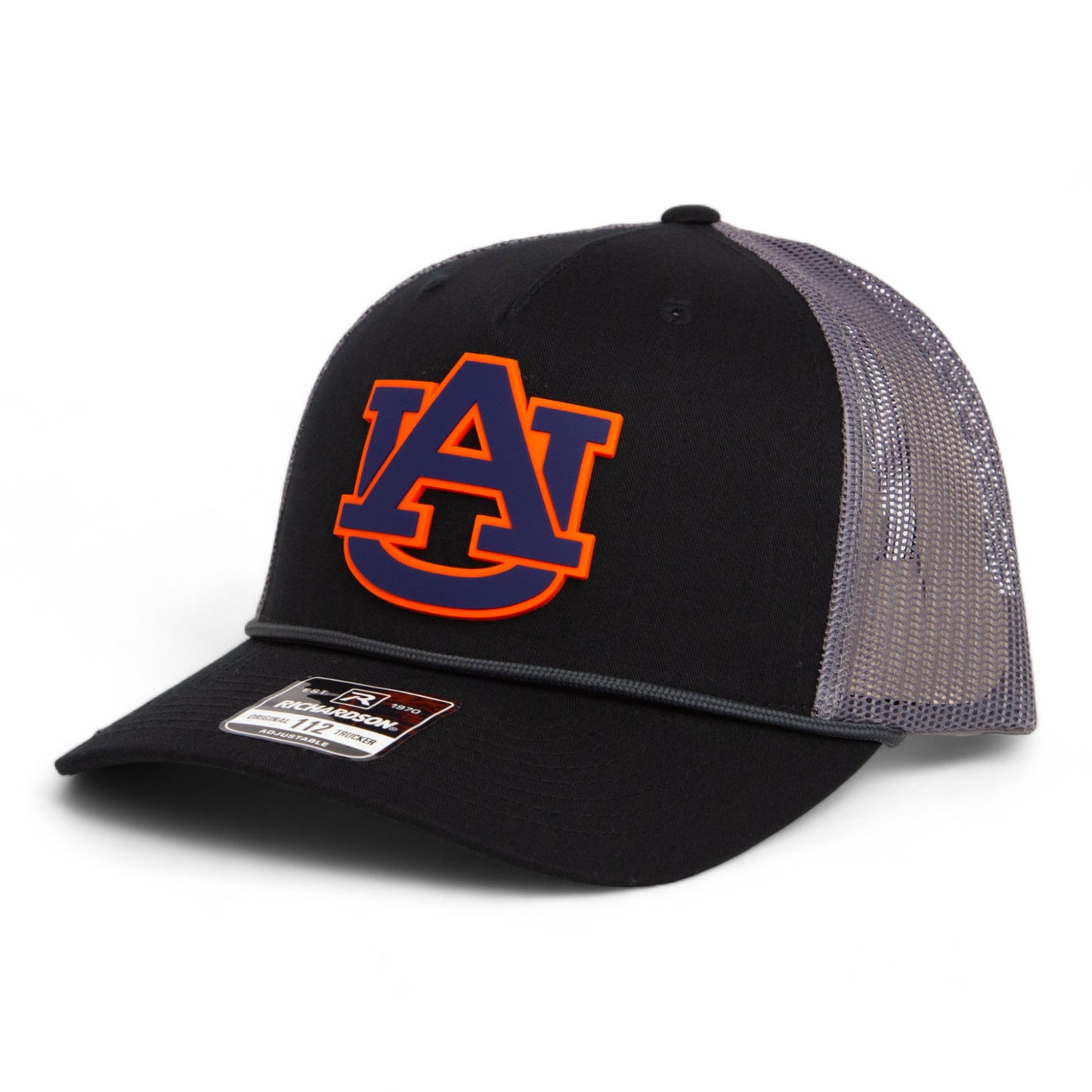 Auburn Tigers 3D Snapback Trucker Rope Hat- Black/ Charcoal