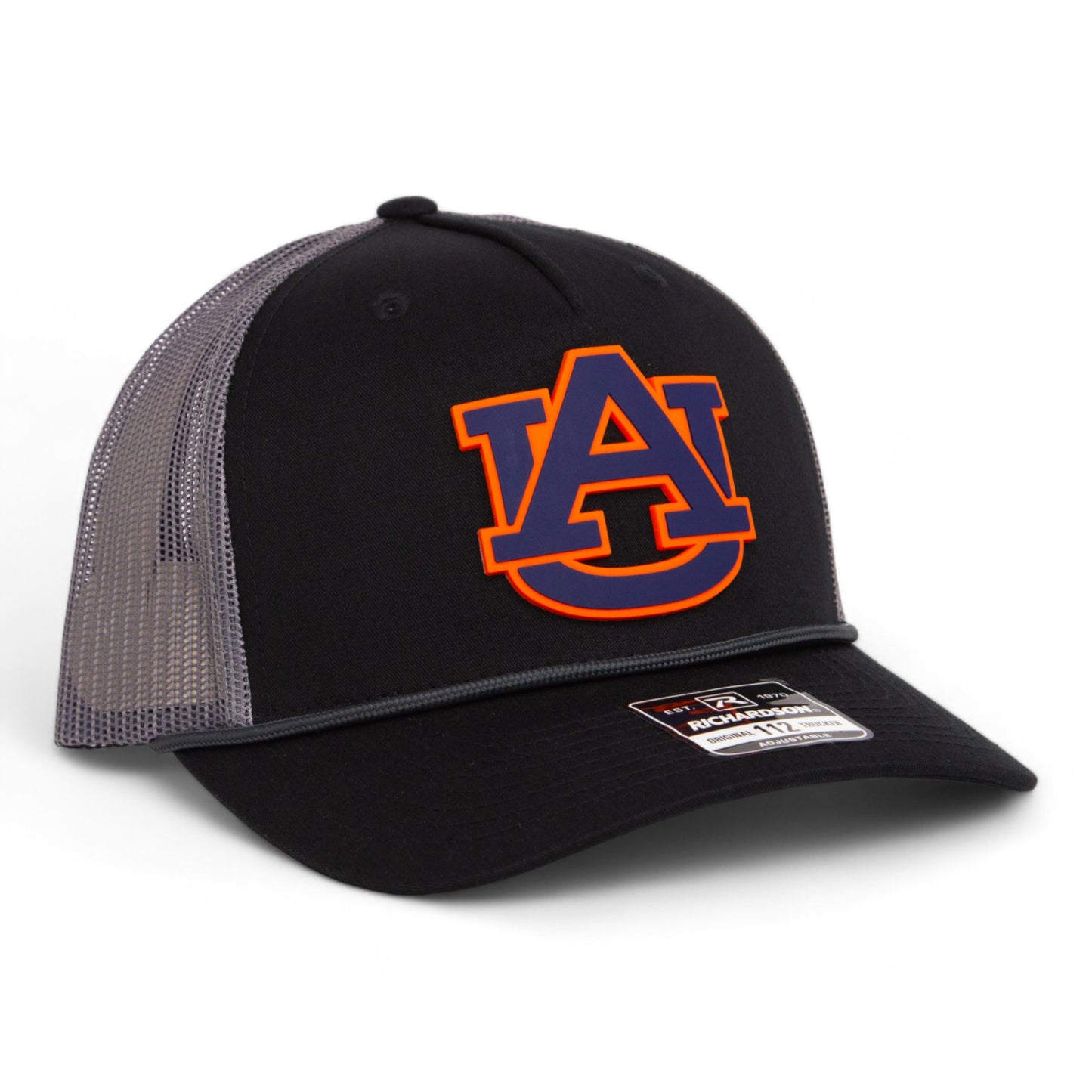 Auburn Tigers 3D Snapback Trucker Rope Hat- Black/ Charcoal