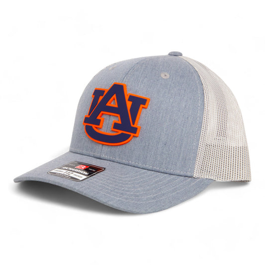 Auburn Tigers 3D Snapback Trucker Hat- Heather Grey/ Light Grey