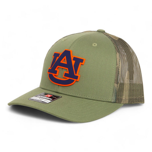 Auburn Tigers 3D Snapback Trucker Hat- Loden/ Green Camo