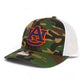 Auburn Tigers 3D Snapback Trucker Hat- Army Camo/ White