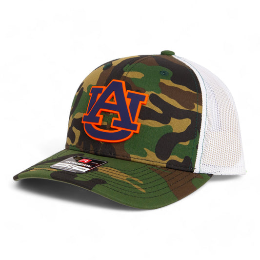 Auburn Tigers 3D Snapback Trucker Hat- Army Camo/ White