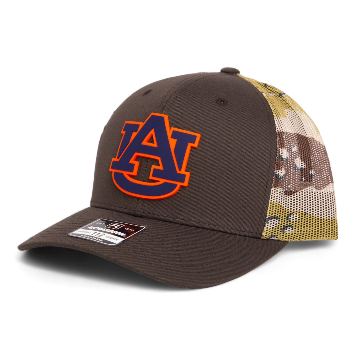 Auburn Tigers 3D Snapback Trucker Hat- Brown/ Desert Camo