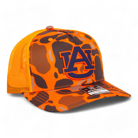 Auburn Tigers 3D Snapback Trucker Hat- Blaze Duck Camo/ Blaze