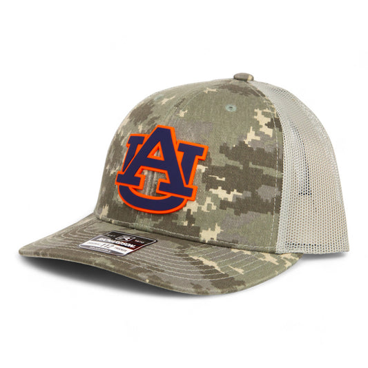 Auburn Tigers 3D Snapback Trucker Hat- Military Digital Camo