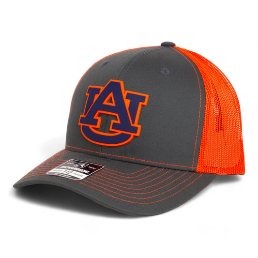 Auburn Tigers 3D Snapback Trucker Hat- Charcoal/ Orange