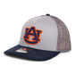 Auburn Tigers 3D Snapback Trucker Hat- Grey/ Charcoal/ Navy