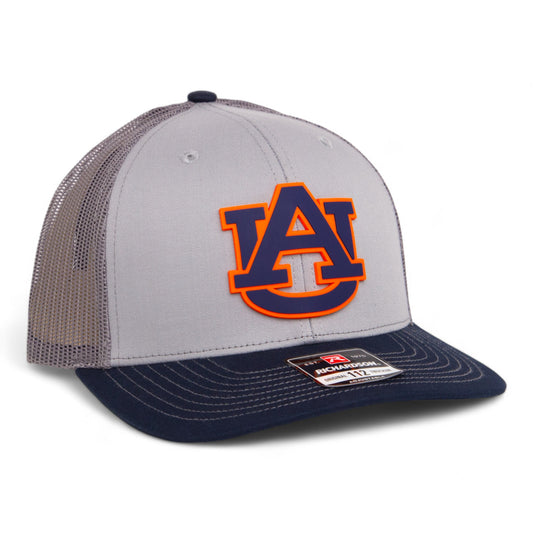 Auburn Tigers 3D Snapback Trucker Hat- Grey/ Charcoal/ Navy