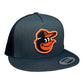 Baltimore Orioles 3D YP Snapback Flat Bill Trucker Hat- Charcoal/ Black