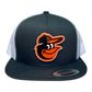 Baltimore Orioles 3D YP Snapback Flat Bill Trucker Hat- Charcoal/ White