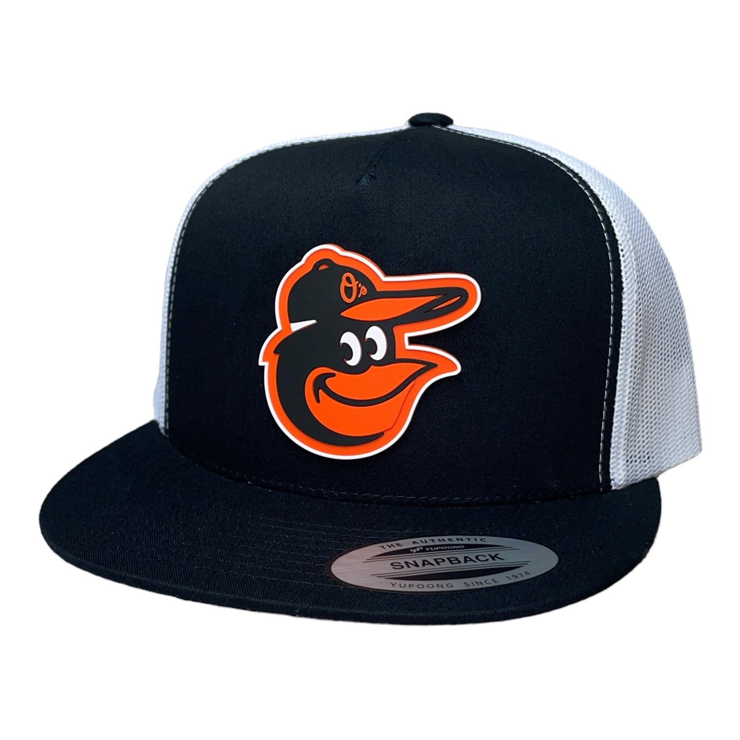 Baltimore Orioles 3D YP Snapback Flat Bill Trucker Hat- Black/ White