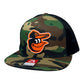 Baltimore Orioles 3D Snapback Wool Blend Flat Bill Hat- Army Camo/ Black