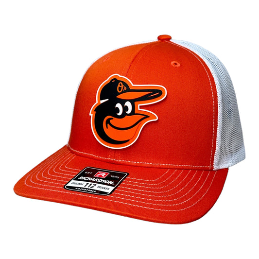 Baltimore Orioles 3D Snapback Trucker Hat- Orange/ White