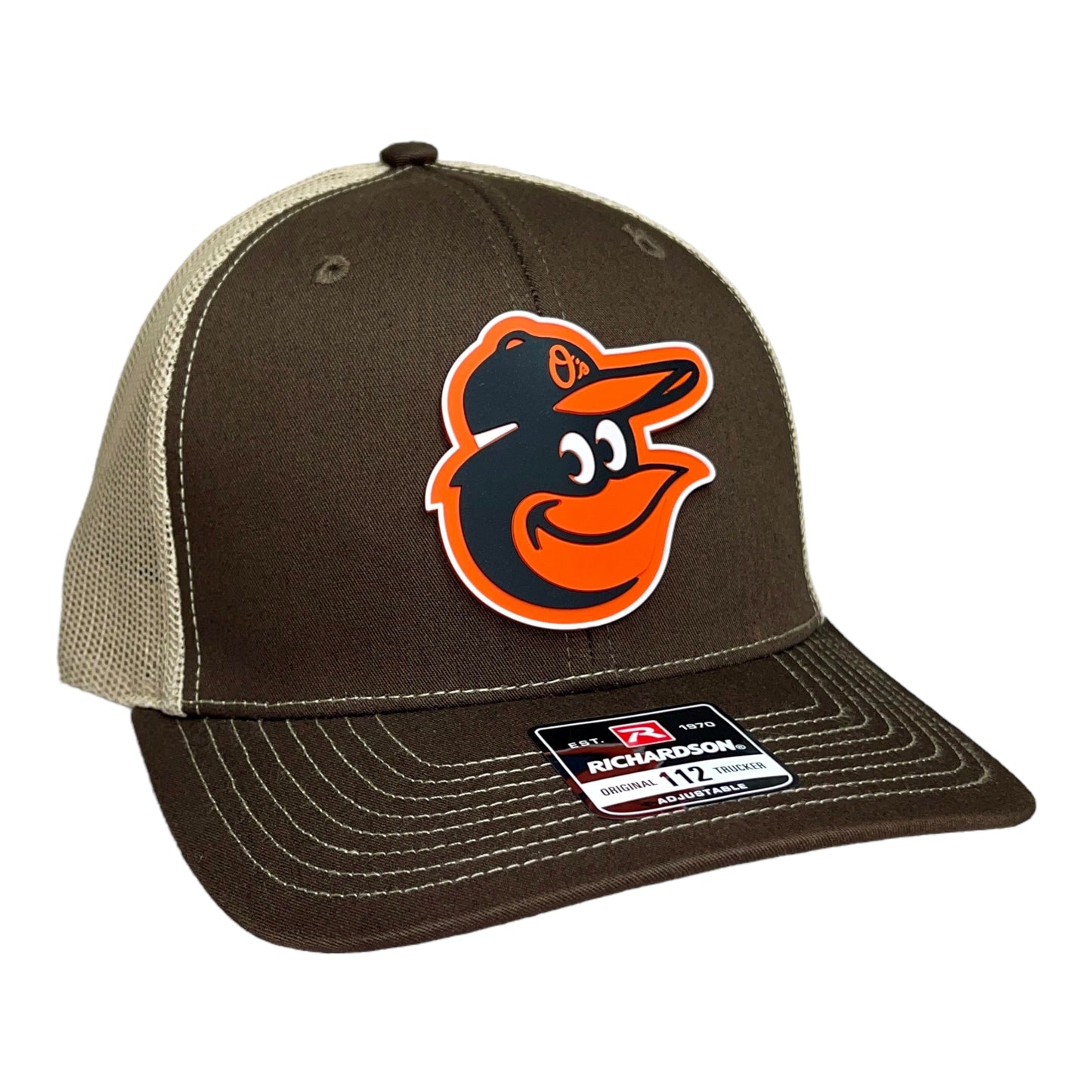 Baltimore Orioles 3D Snapback Trucker Hat- Brown/ Tan