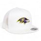 Baltimore Ravens 3D YP Snapback Flat Bill Trucker Hat- White