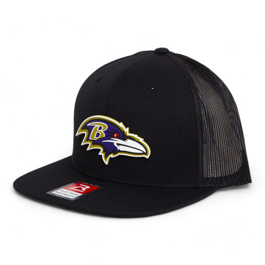 Baltimore Ravens 3D Wool Blend Flat Bill Hat- Black