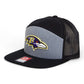 Baltimore Ravens 3D Snapback Seven-Panel Flat Bill Trucker Hat- Heather Grey/ Black