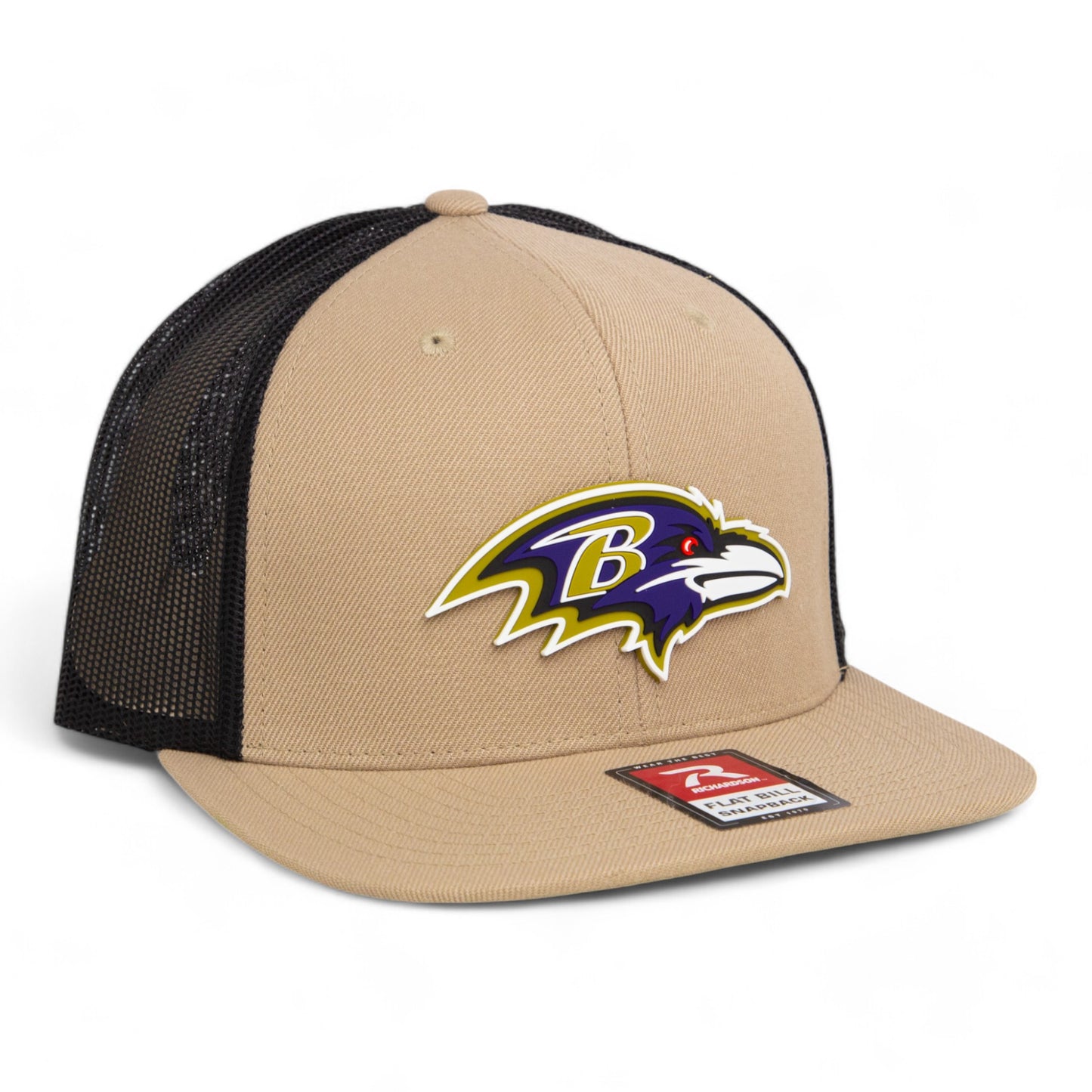 Baltimore Ravens 3D Wool Blend Flat Bill Hat- Tan/ Black