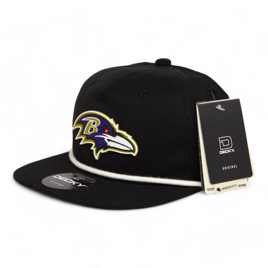 Baltimore Ravens 3D Classic Rope Hat- Black/ White