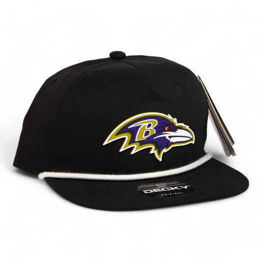 Baltimore Ravens 3D Classic Rope Hat- Black/ White