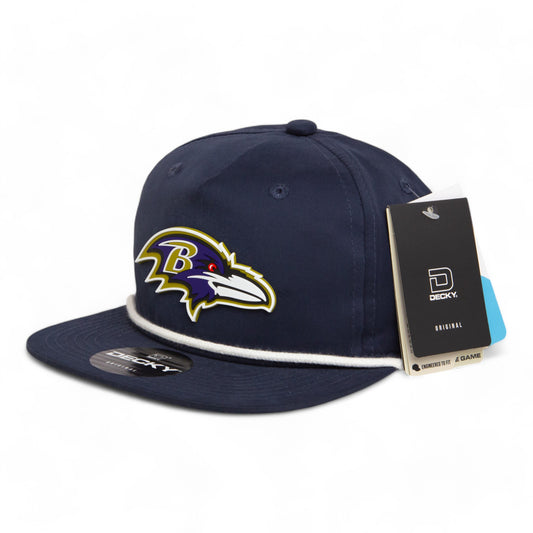 Baltimore Ravens 3D Classic Rope Hat- Navy/ White