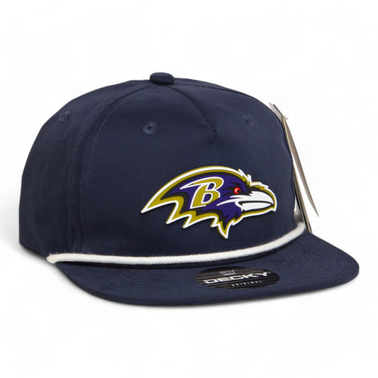 Baltimore Ravens 3D Classic Rope Hat- Navy/ White