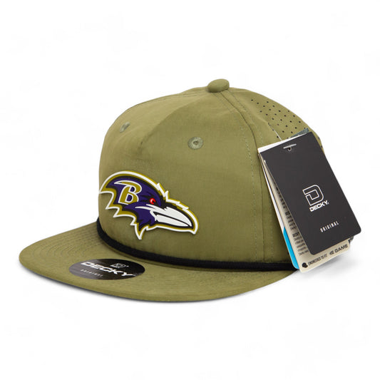 Baltimore Ravens 3D Perforated Rope Hat- Loden/ Black