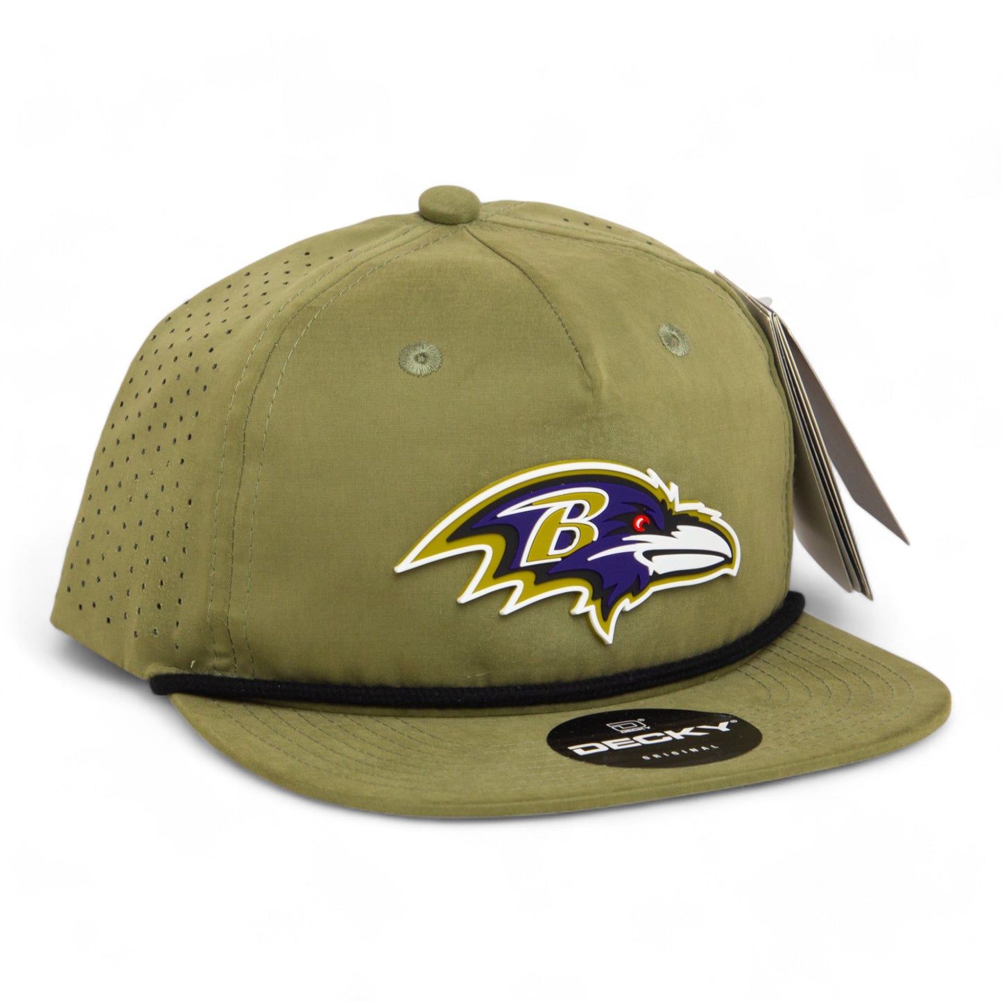 Baltimore Ravens 3D Perforated Rope Hat- Loden/ Black