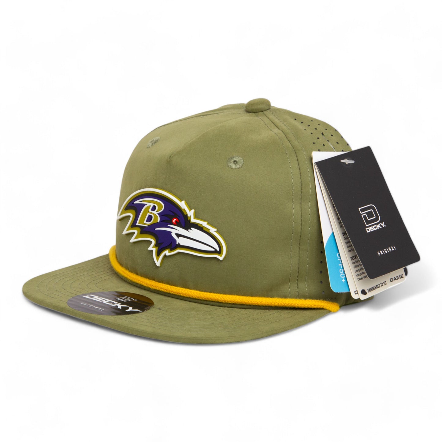 Baltimore Ravens 3D Perforated Rope Hat- Loden/ Amber