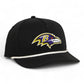 Baltimore Ravens 3D Five Panel Classic Rope Hat- Black/ White