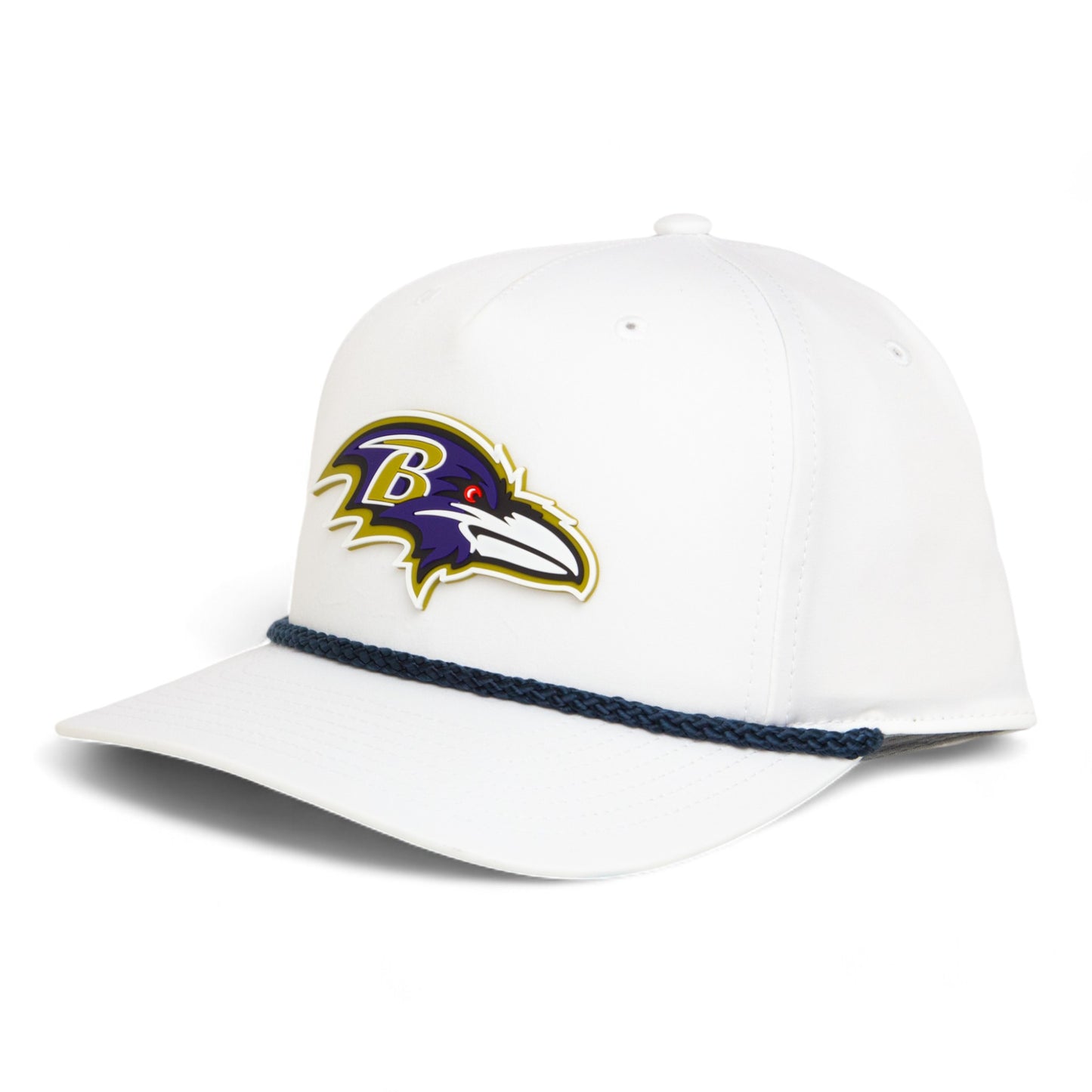 Baltimore Ravens 3D Five Panel Classic Rope Hat- White/ Navy