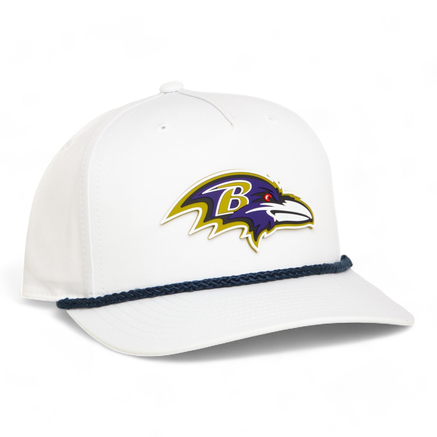 Baltimore Ravens 3D Five Panel Classic Rope Hat- White/ Navy