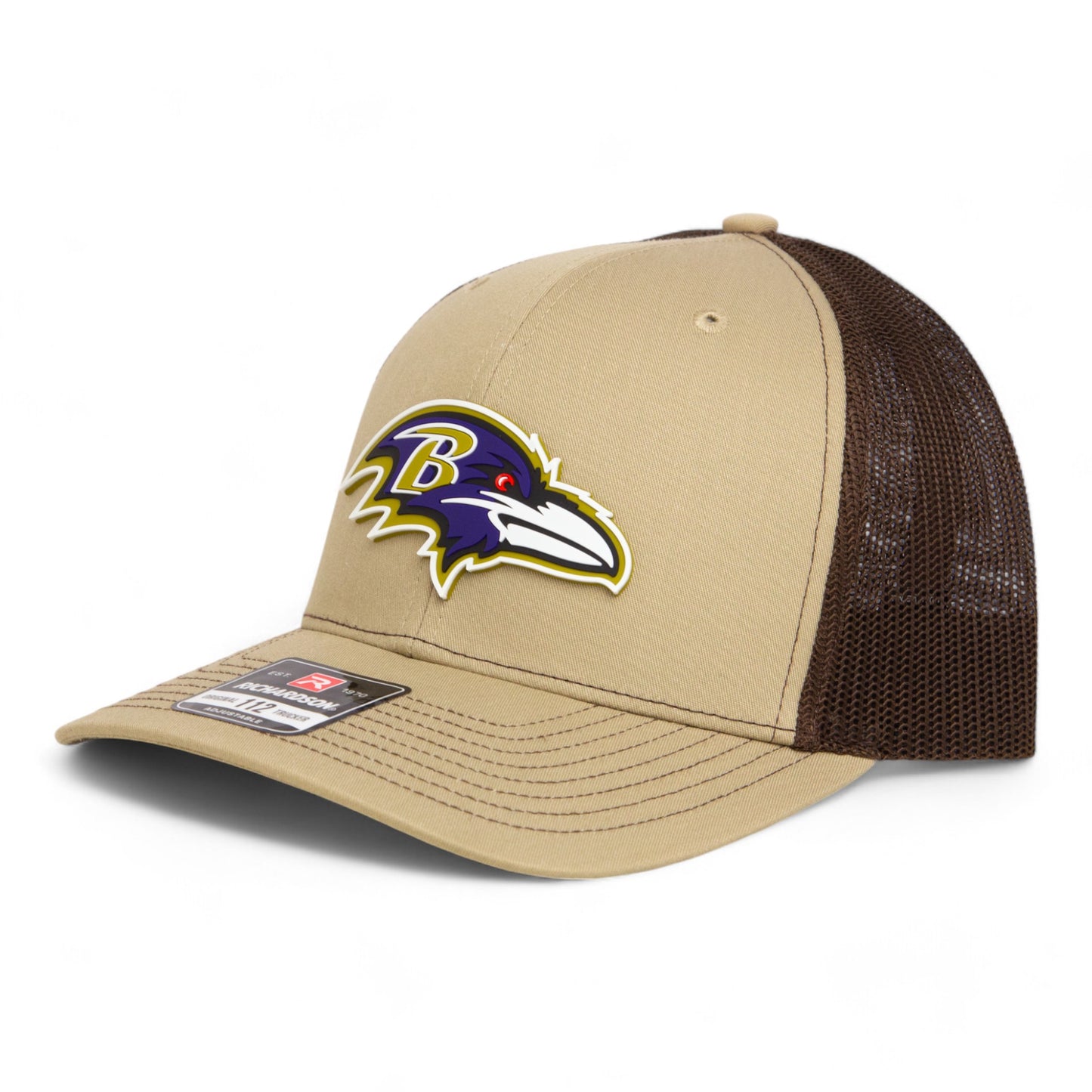 Baltimore Ravens 3D Snapback Trucker Hat- Tan/ Coffee