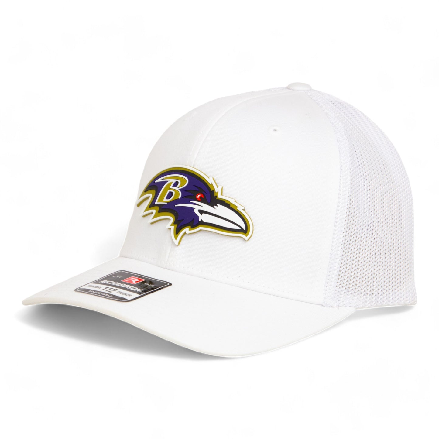 Baltimore Ravens 3D Snapback Trucker Hat- White