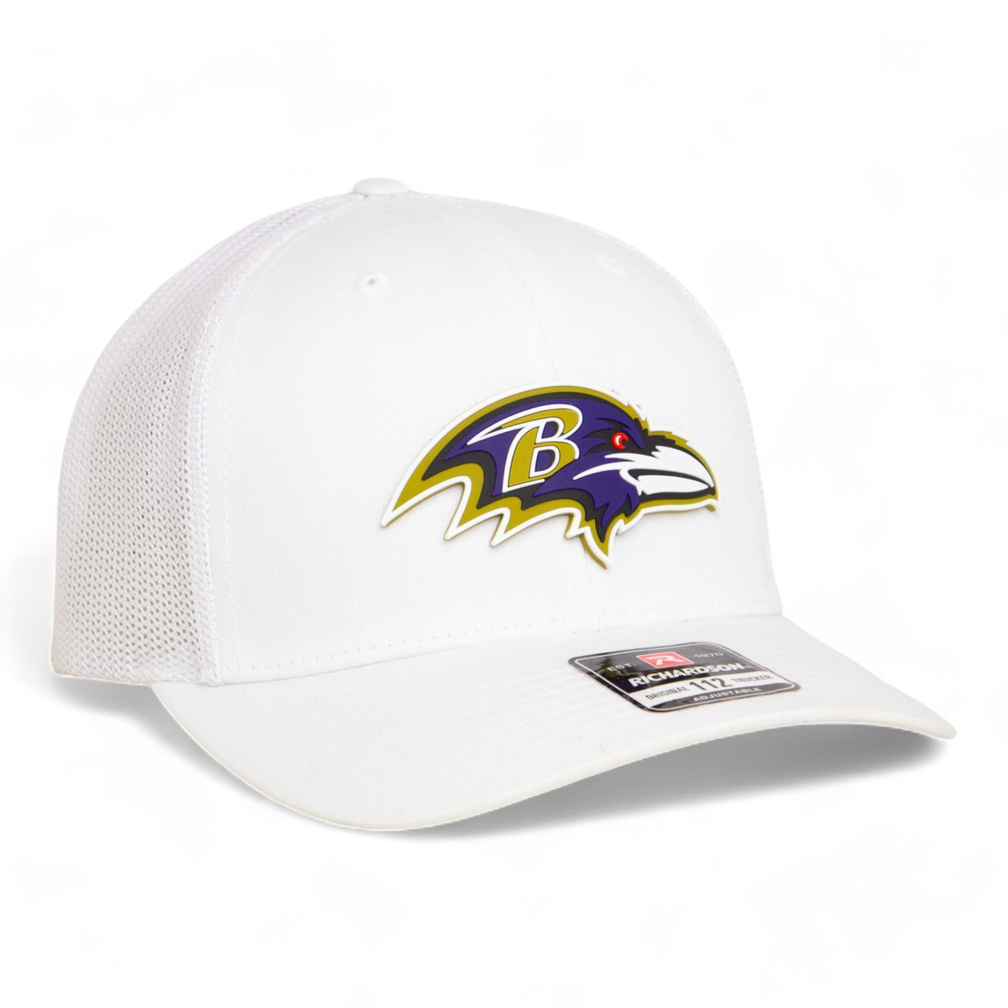 Baltimore Ravens 3D Snapback Trucker Hat- White