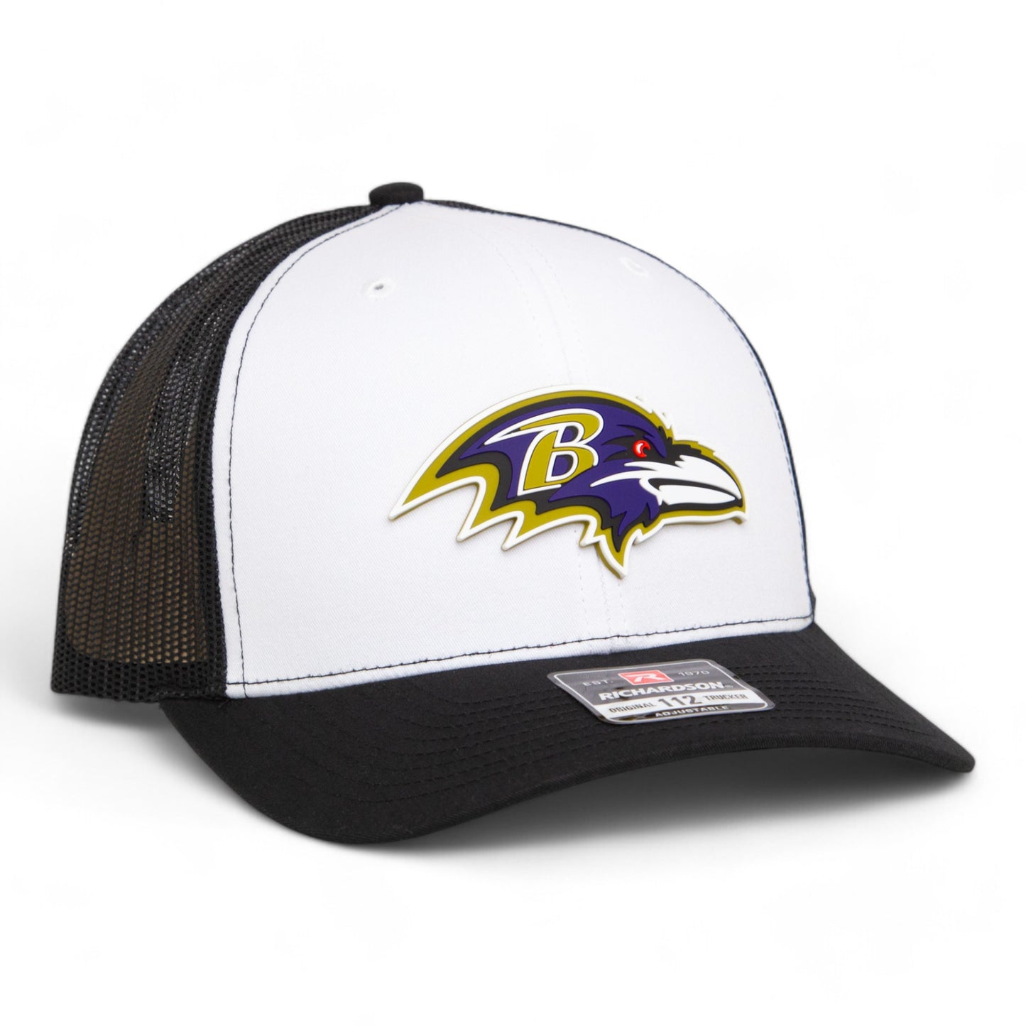 Baltimore Ravens 3D Snapback Trucker Hat- White/ Black