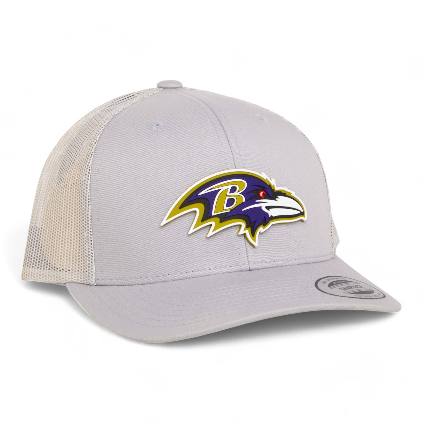 Baltimore Ravens 3D YP Snapback Trucker Hat- Silver