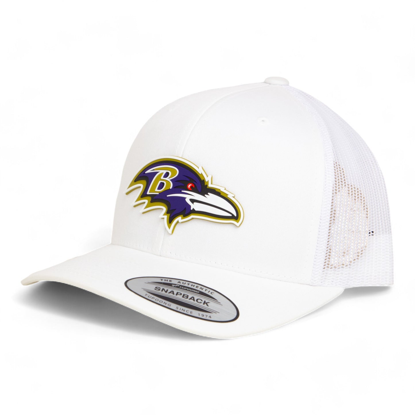 Baltimore Ravens 3D YP Snapback Trucker Hat- White