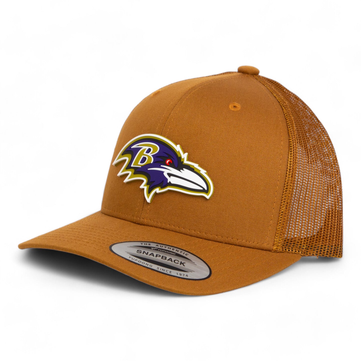 Baltimore Ravens 3D YP Snapback Trucker Hat- Caramel