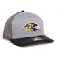 Baltimore Ravens 3D Snapback Trucker Hat- Grey/ Charcoal/ Black