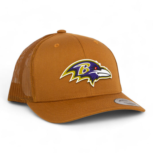 Baltimore Ravens 3D YP Snapback Trucker Hat- Caramel