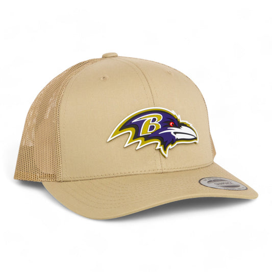 Baltimore Ravens 3D YP Snapback Trucker Hat- Tan