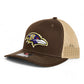 Baltimore Ravens 3D Snapback Trucker Hat- Brown/ Tan