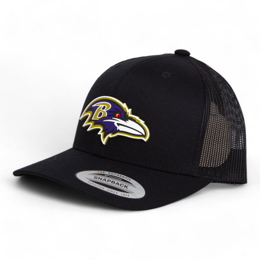 Baltimore Ravens 3D YP Snapback Trucker Hat- Black