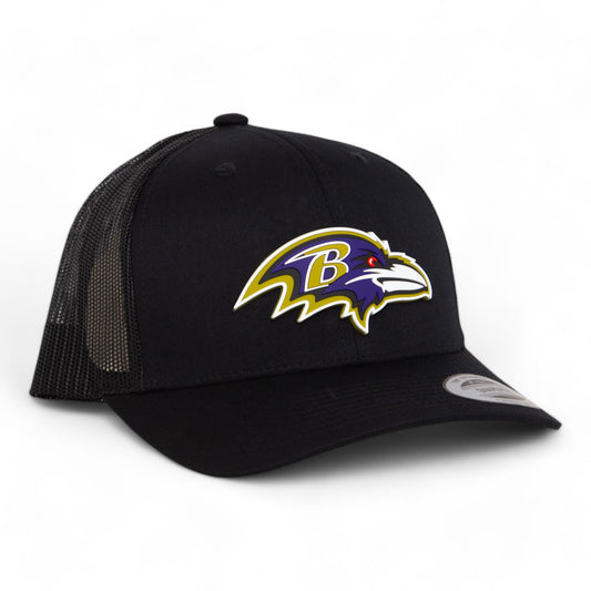 Baltimore Ravens 3D YP Snapback Trucker Hat- Black