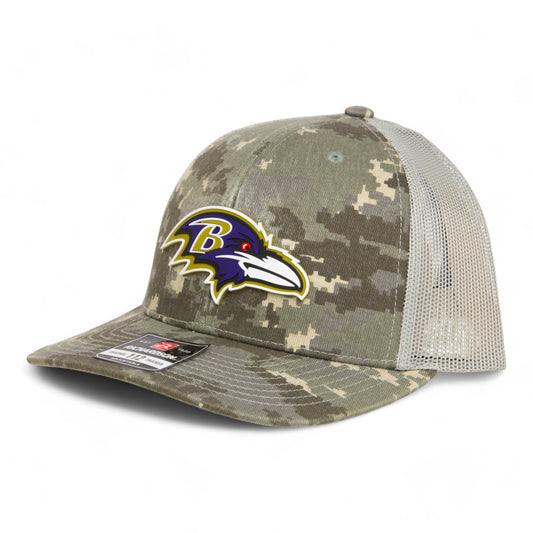 Baltimore Ravens 3D Snapback Trucker Hat- Military Digital Camo