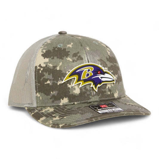 Baltimore Ravens 3D Snapback Trucker Hat- Military Digital Camo